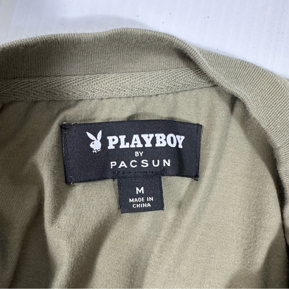Playboy x Pacsun Men T Shirt Long Sleeve Sz M Green Crewneck NWT - Picture 7 of 9